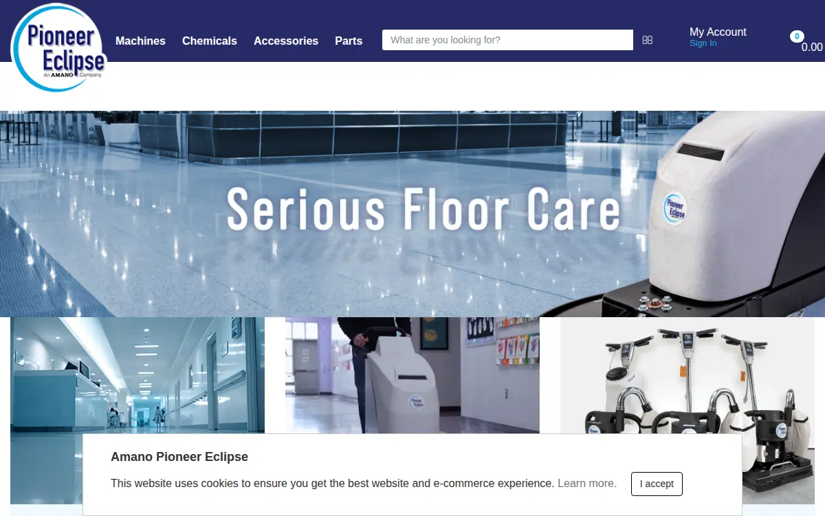Homepage of Amano Pioneer Eclipse CORP