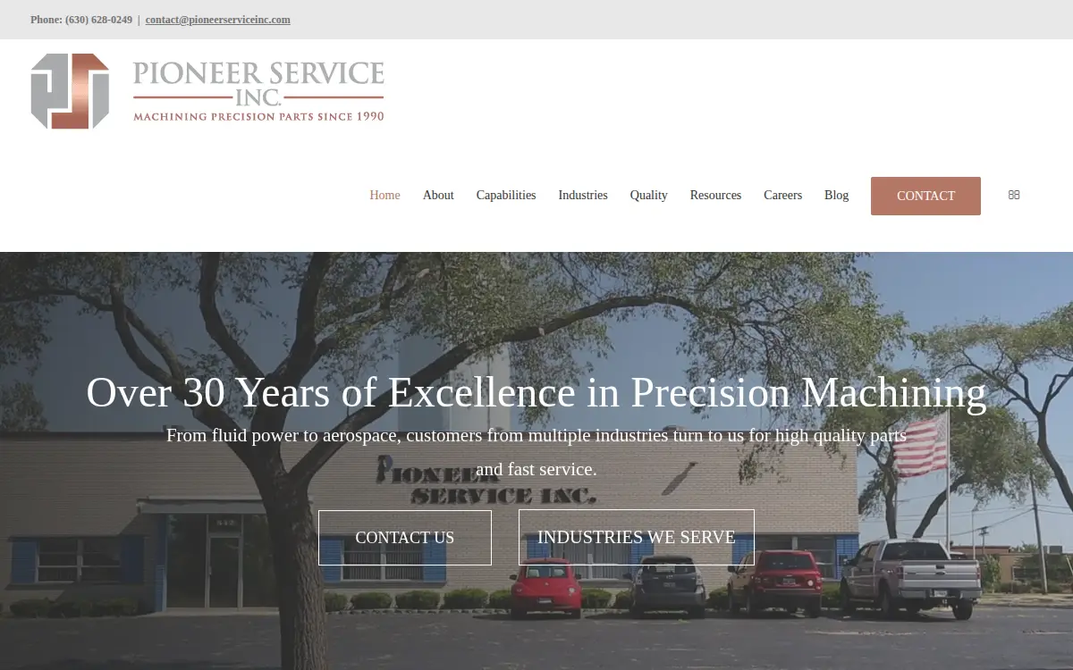 Homepage of Pioneer Service INC