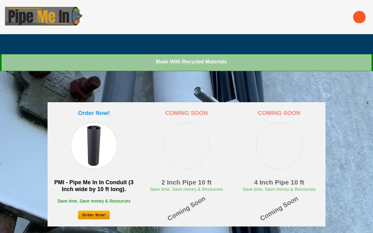 Homepage of Pipe Me Industry LLC