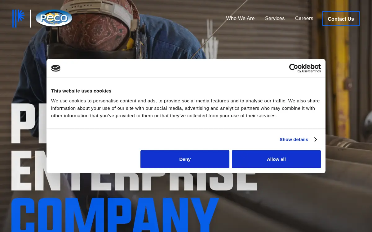 Homepage of Piping Enterprise Company, INC.