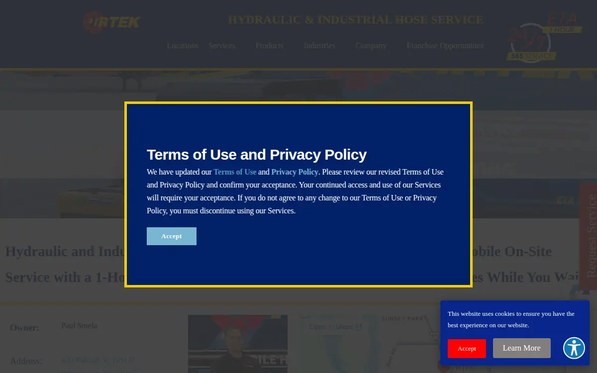 Homepage of Under Pressure Wilmington LLC
