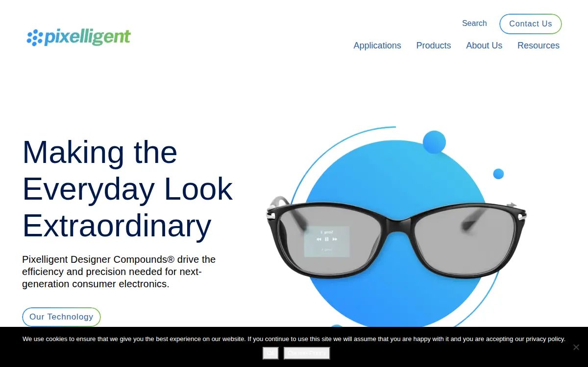 Homepage of Pixelligent Technologies LLC