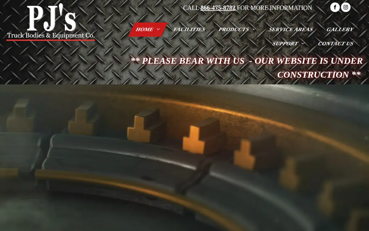 Homepage of Pj's Truck Bodies & Equipment Company