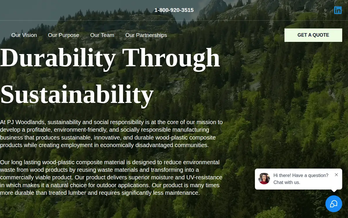 Homepage of Pj Woodlands LLC