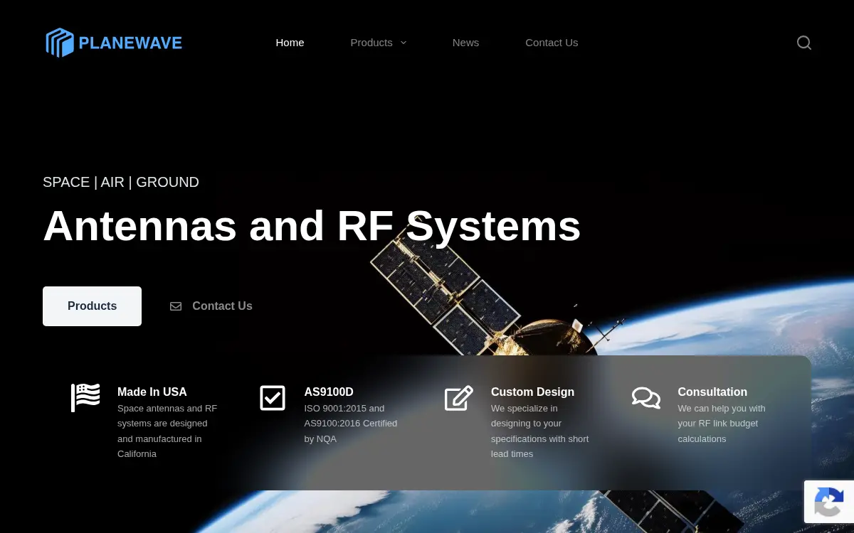 Homepage of Planewave INC