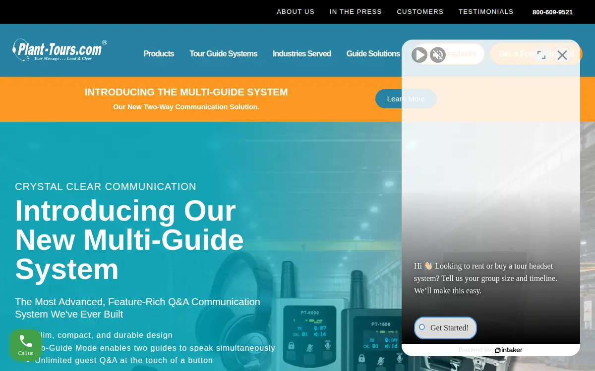 Homepage of Planttours Communications CO