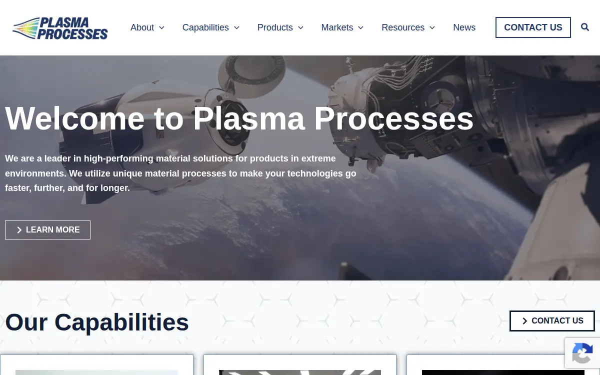 Homepage of Plasma Processes, LLC