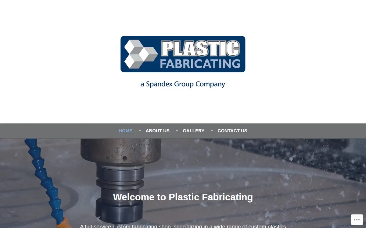 Homepage of Plastic Fabricating LLC