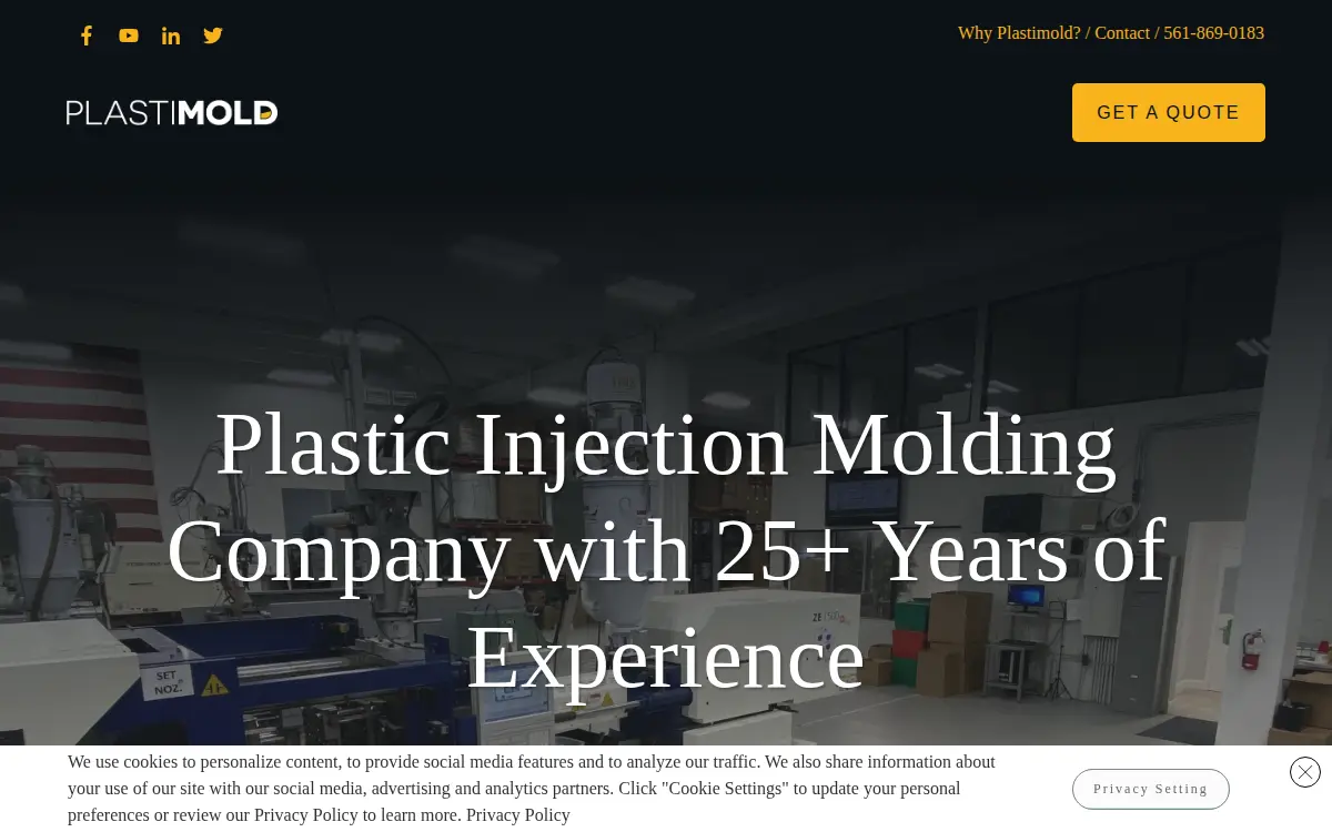 Homepage of Plastimold Products, INC.