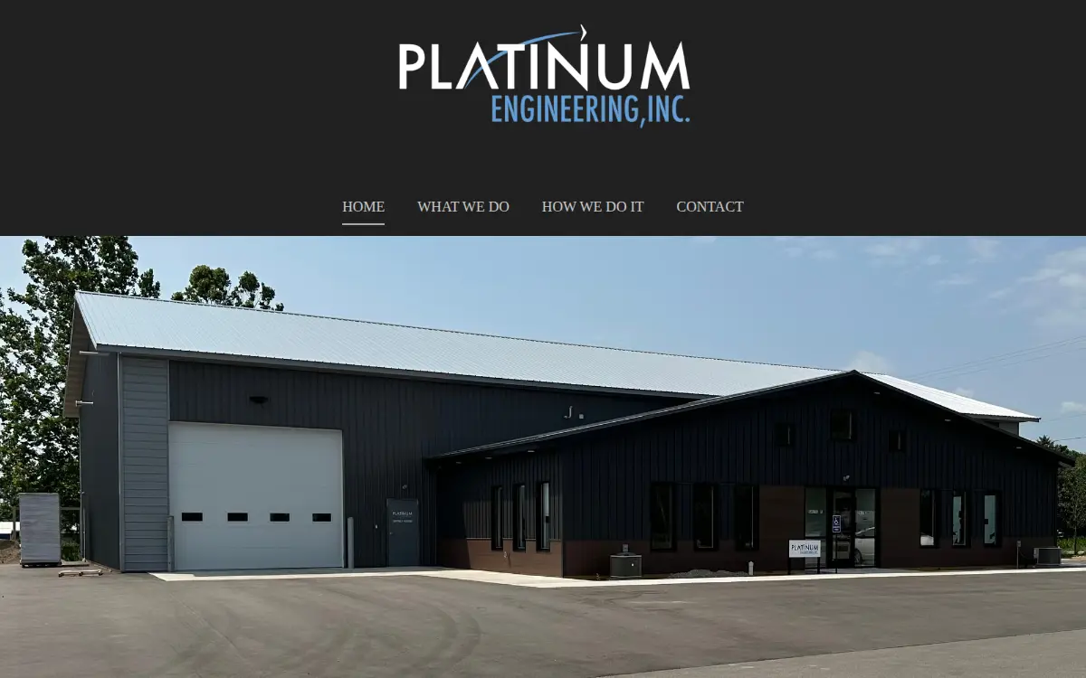 Homepage of Platinum Engineering INC