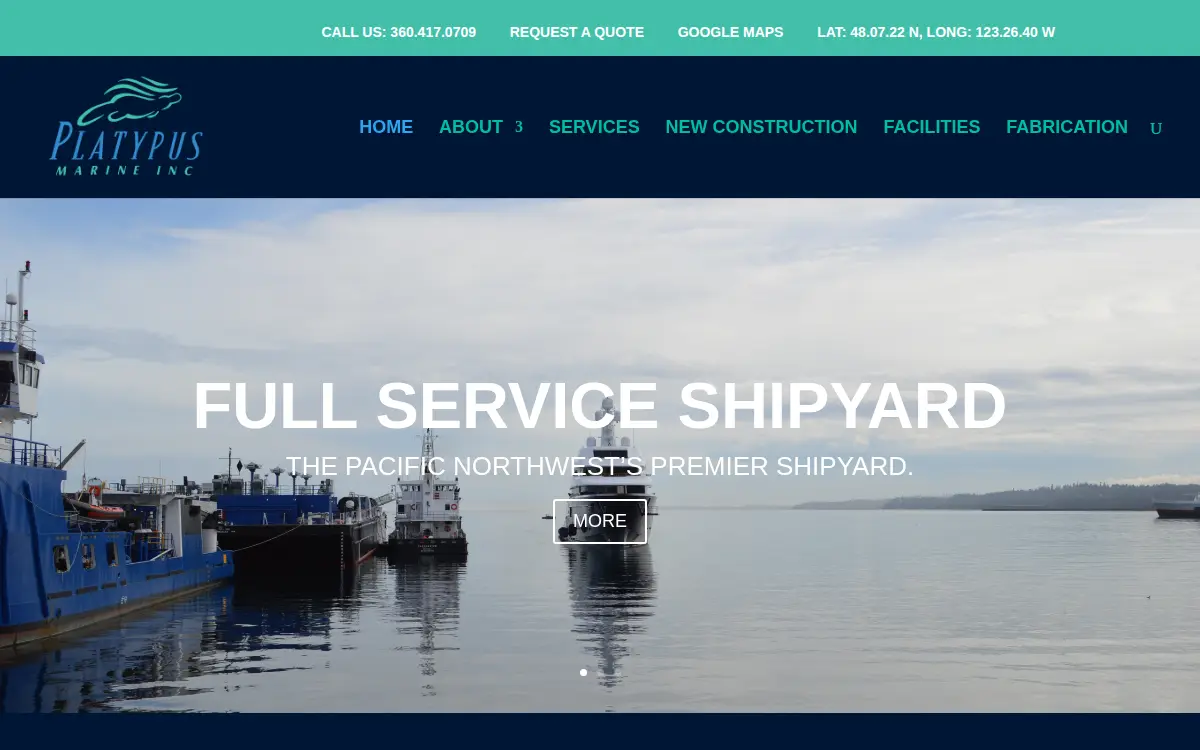 Homepage of Platypus Marine INC
