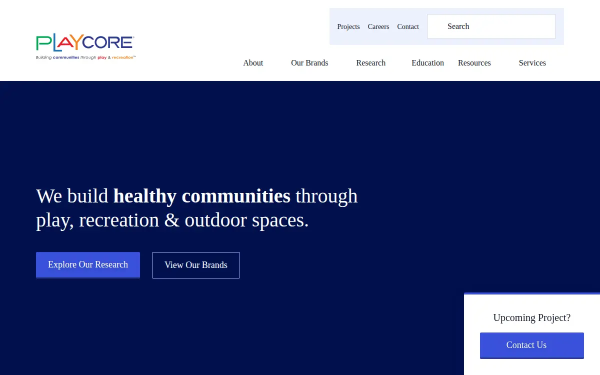 Homepage of Playcore Wisconsin, INC.