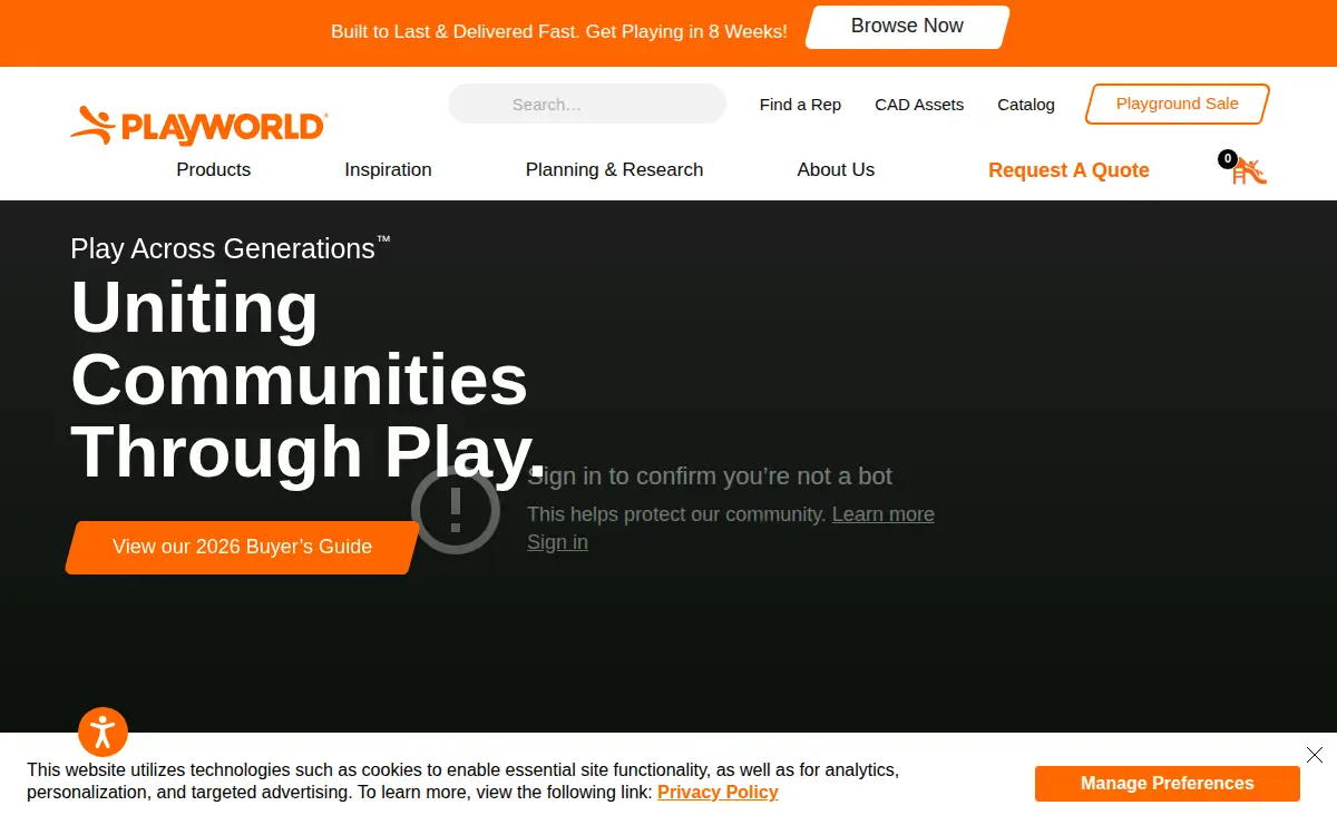 Homepage of Playworld Systems INC