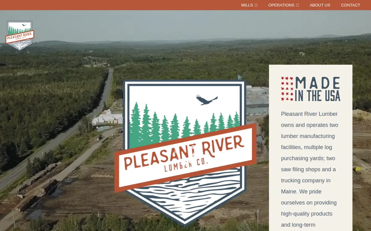 Homepage of Pleasant River Lumber CO