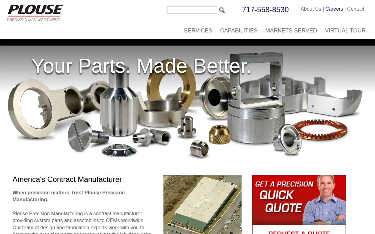 Homepage of Plouse Machine Shop, INC.