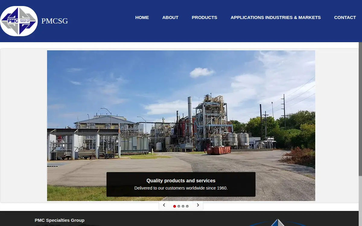 Homepage of Pmc Specialties Group INC