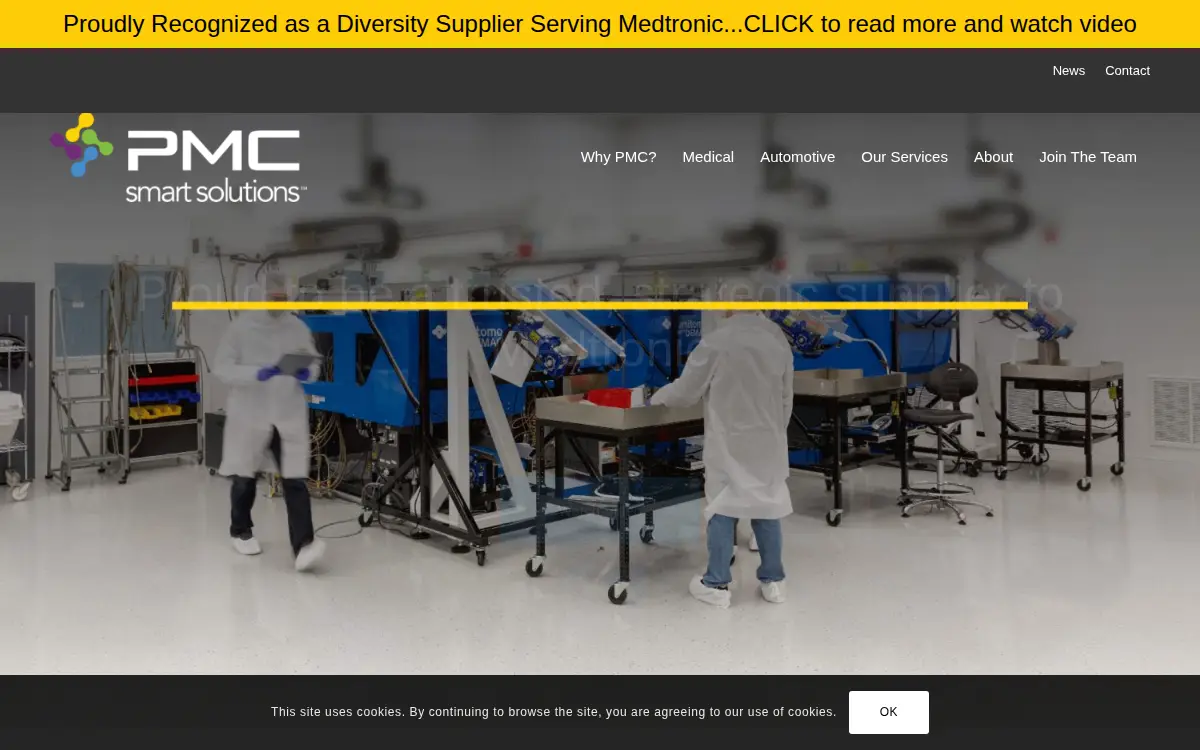Homepage of Pmc Smart Solutions, LLC