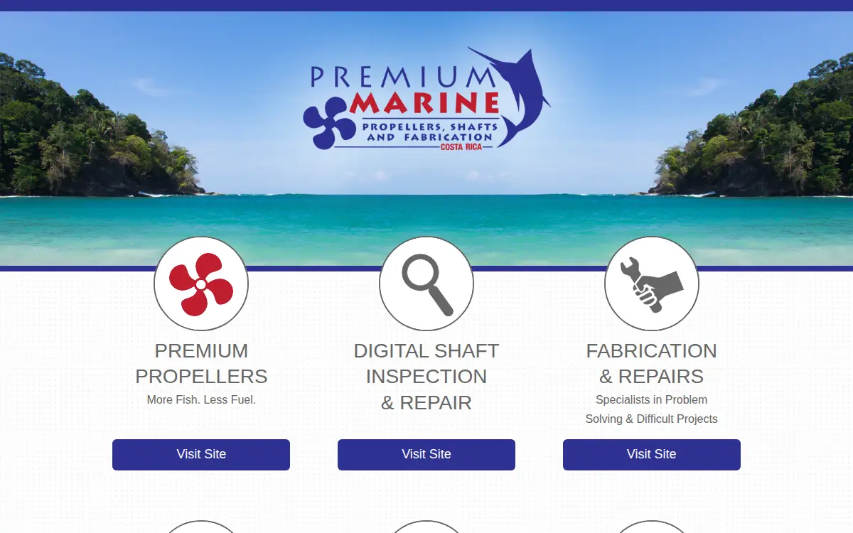 Homepage of Premium Marine Propellers LLC