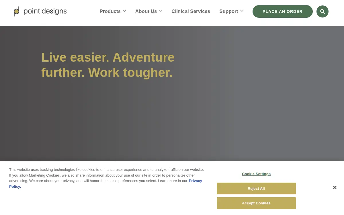 Homepage of Point Designs, INC.