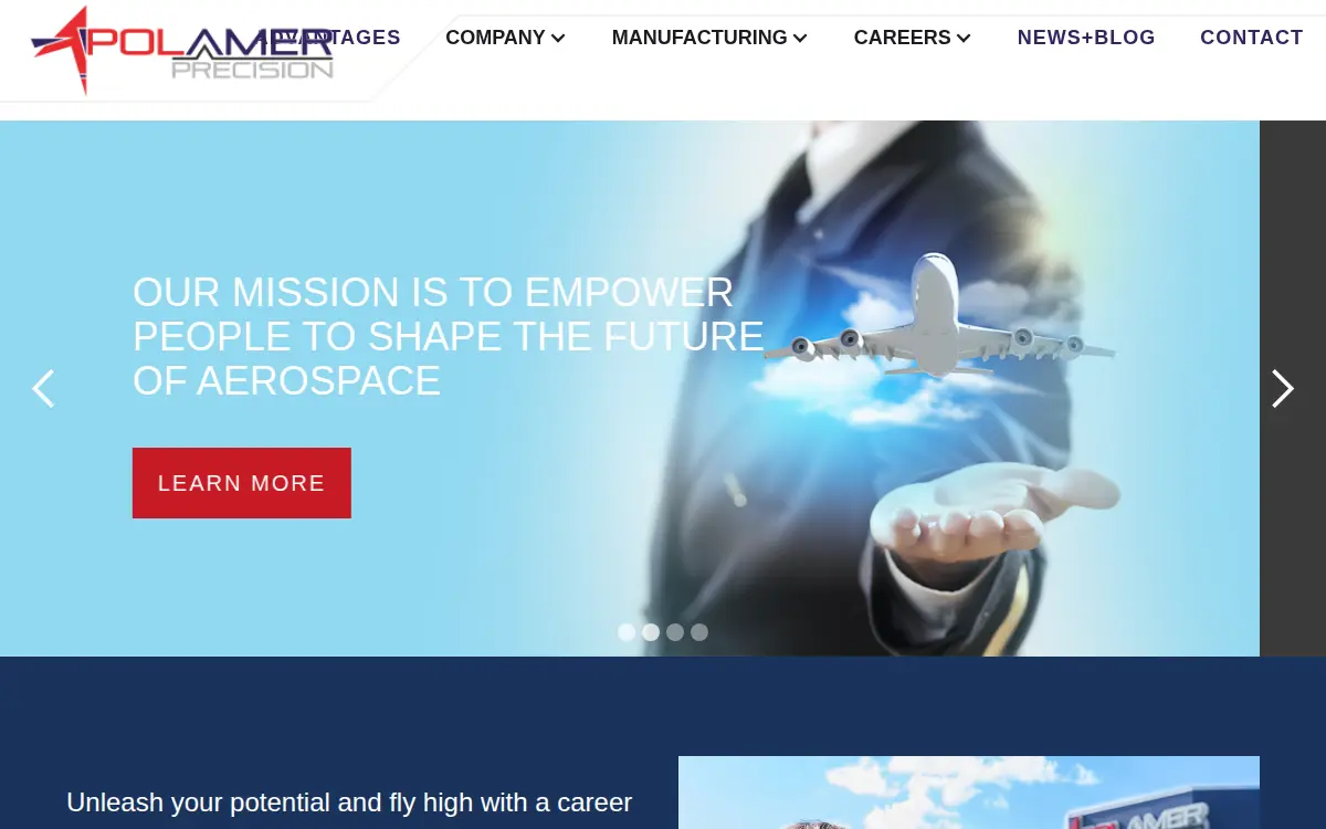 Homepage of Polamer Precision INC
