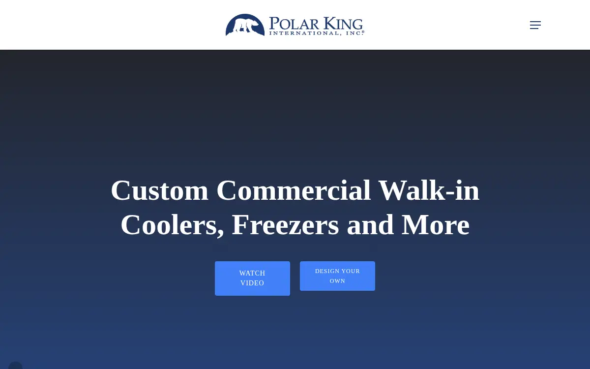 Homepage of Polar King International, INC.