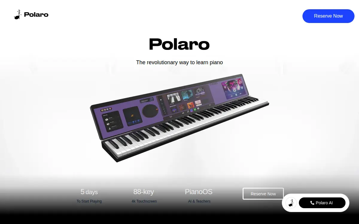 Homepage of Polaro, INC.