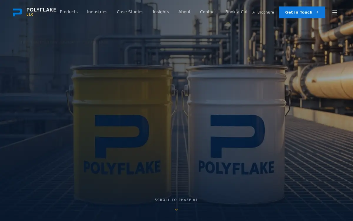 Homepage of Polyflake, LLC
