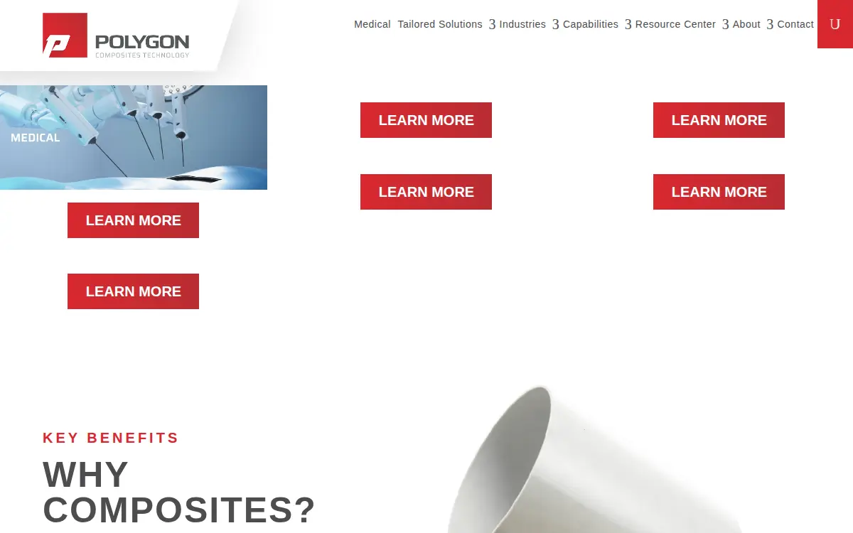 Homepage of Polygon Company