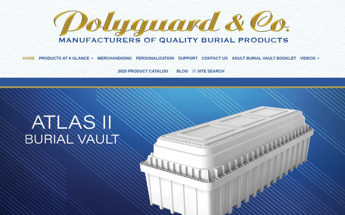 Homepage of Polyguard LLC