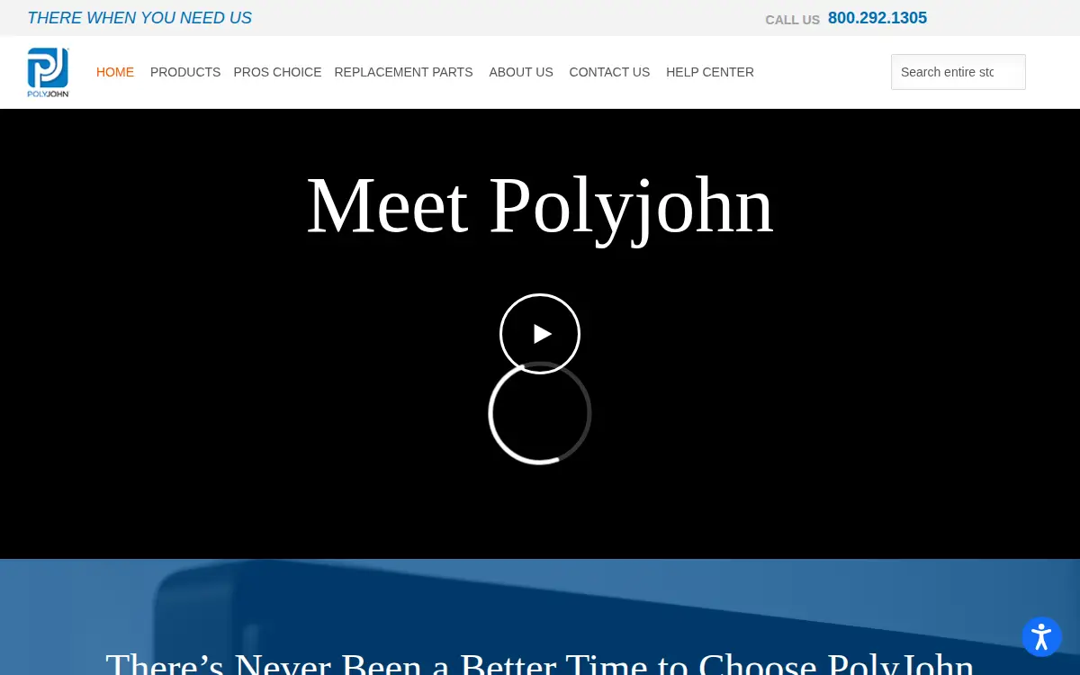 Homepage of Polyjohn Enterprises, LLC