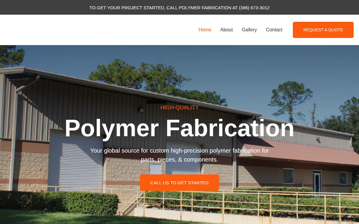 Homepage of Polymer Fabrication INC