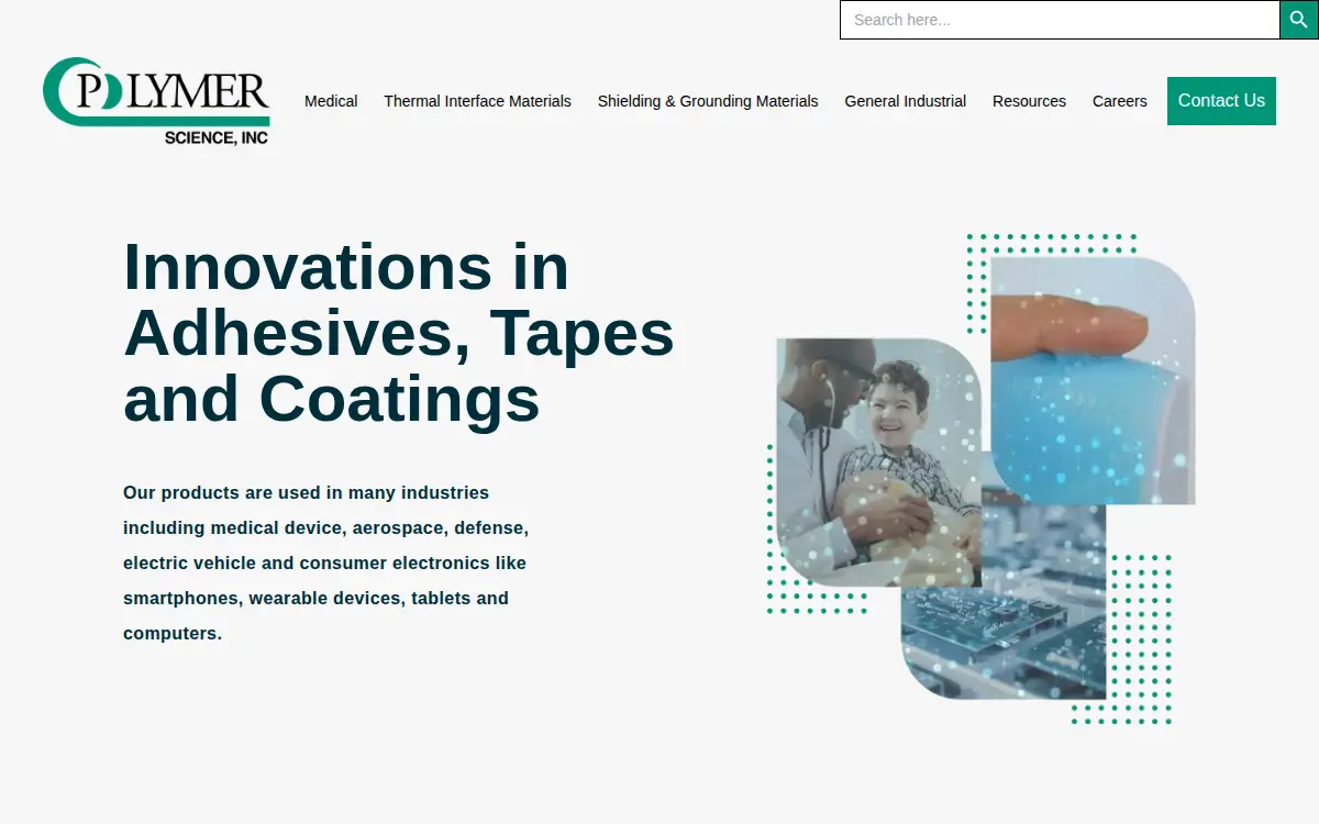 Homepage of Polymer Science, INC.