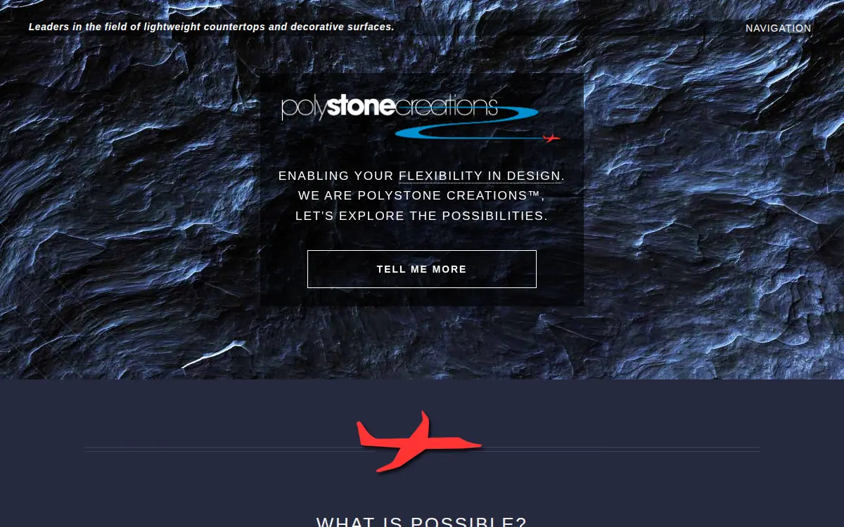 Homepage of Polystone Creations, LLC