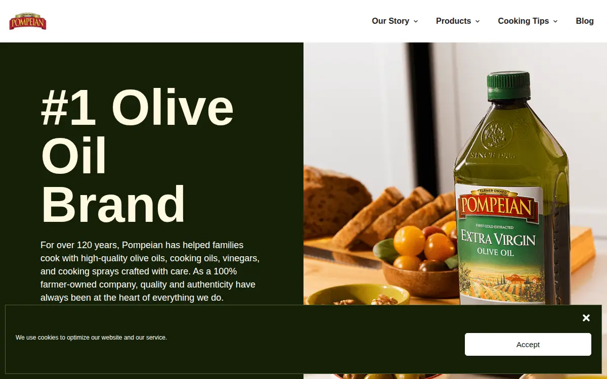 Homepage of Pompeian, INC.