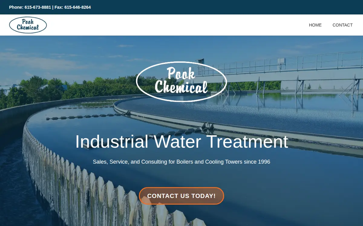 Homepage of Pook Chemical, LLC
