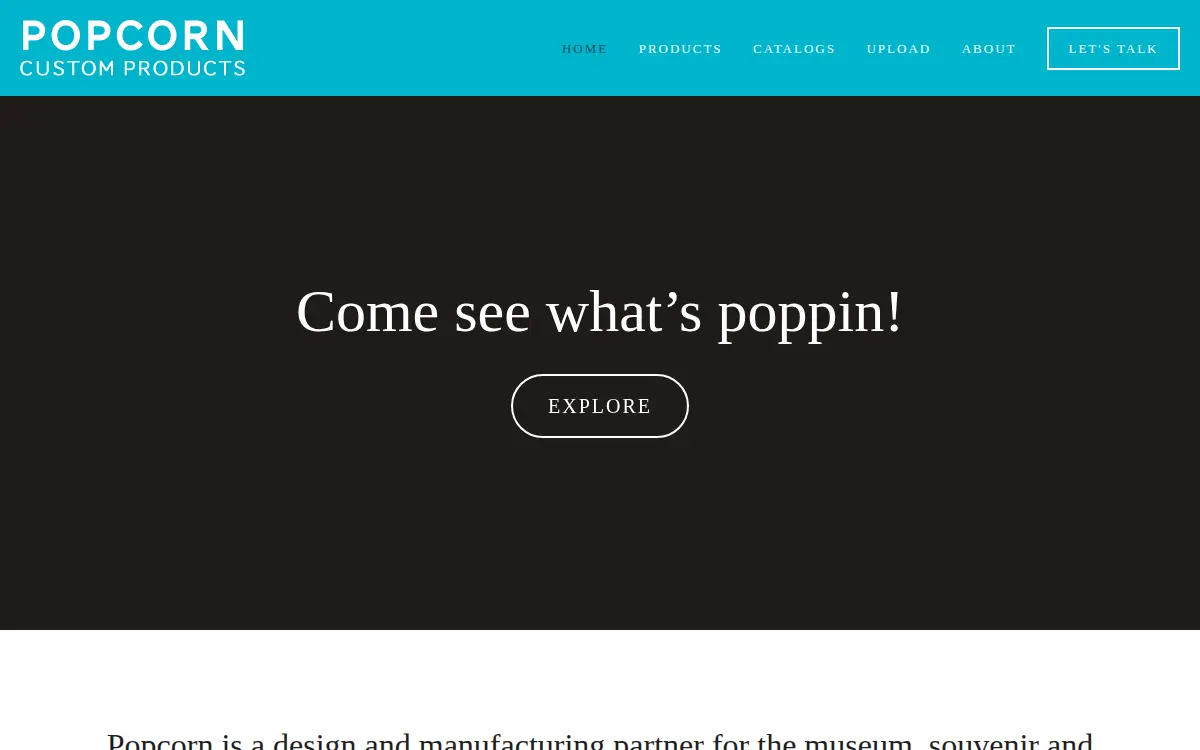 Homepage of Popcorn Movie Poster Company, LLC