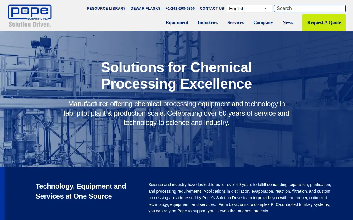 Homepage of Pope Scientific, INC.