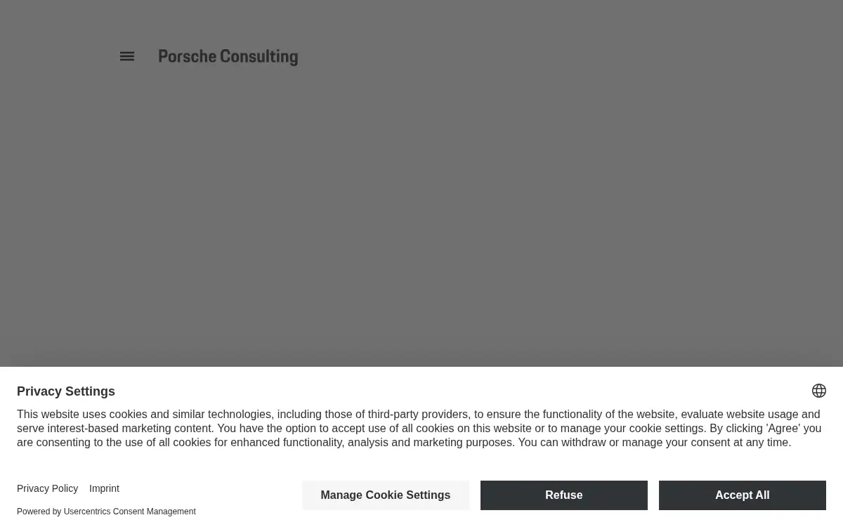 Homepage of Porsche Consulting, INC