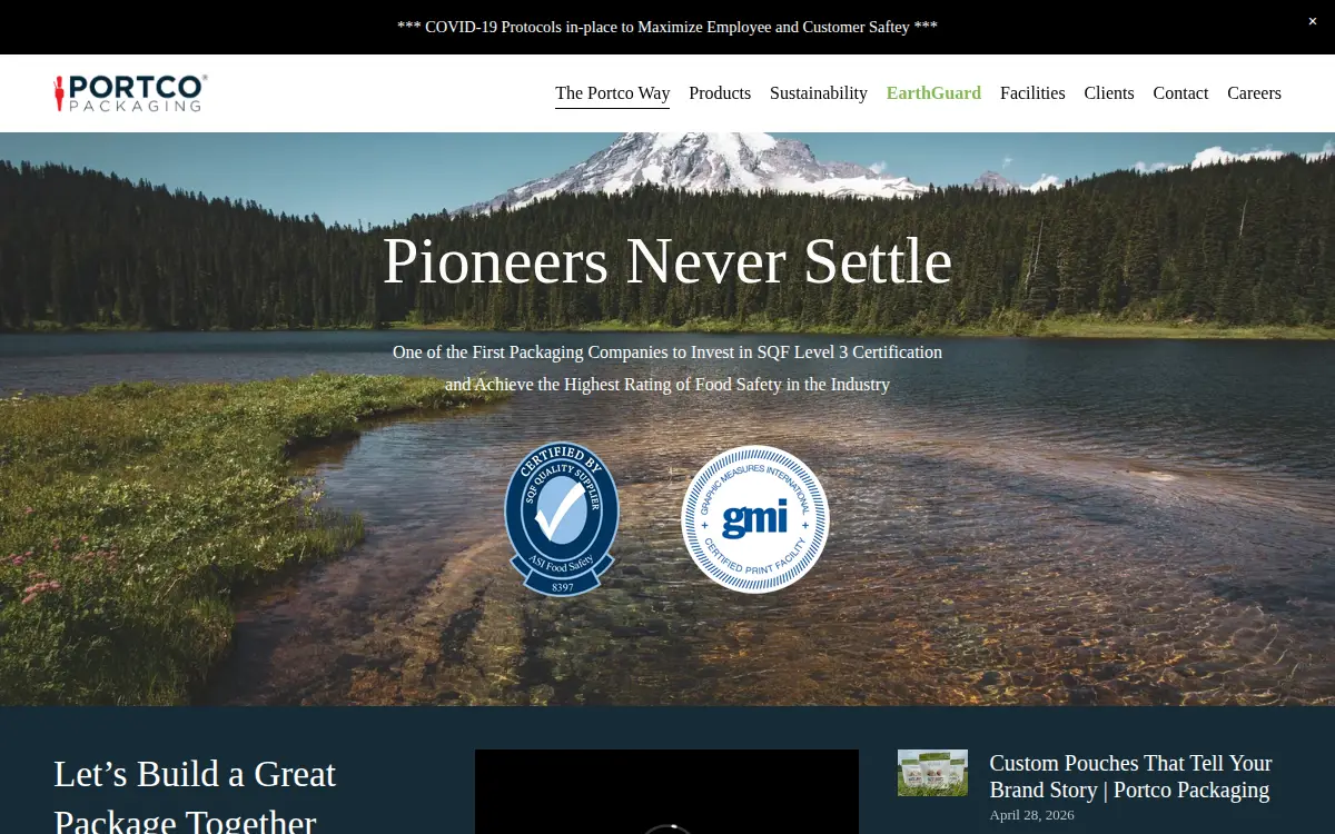 Homepage of Portco CORP