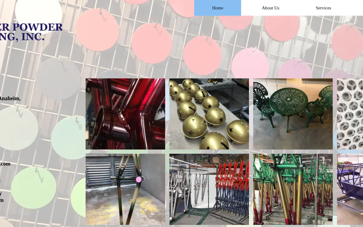 Homepage of Porter Powder Coating, INC