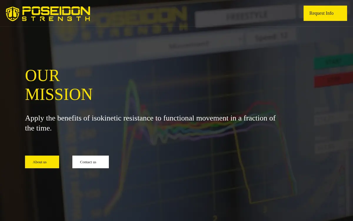 Homepage of Poseidon Strength, LLC