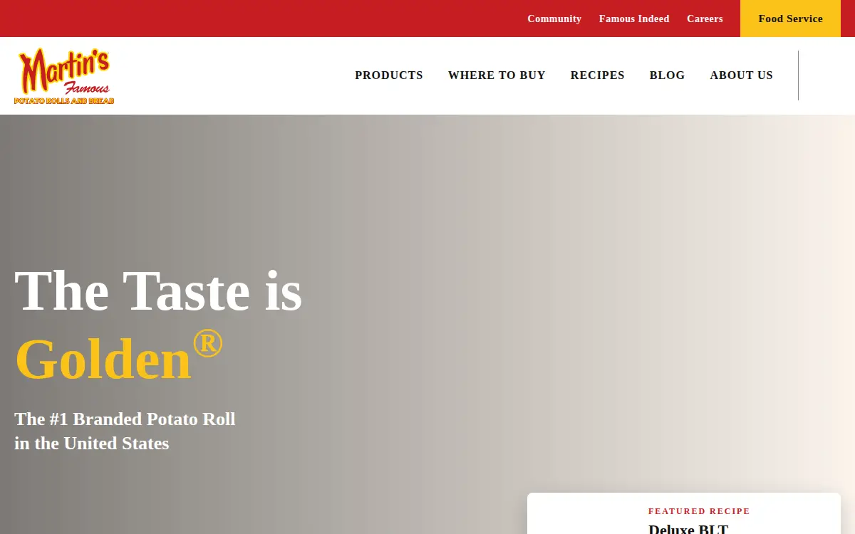 Homepage of Martins Famous Pastry Shoppe INC