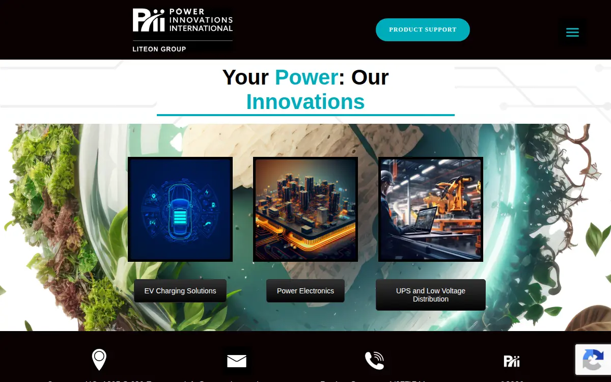 Homepage of Power Innovations International, INC.