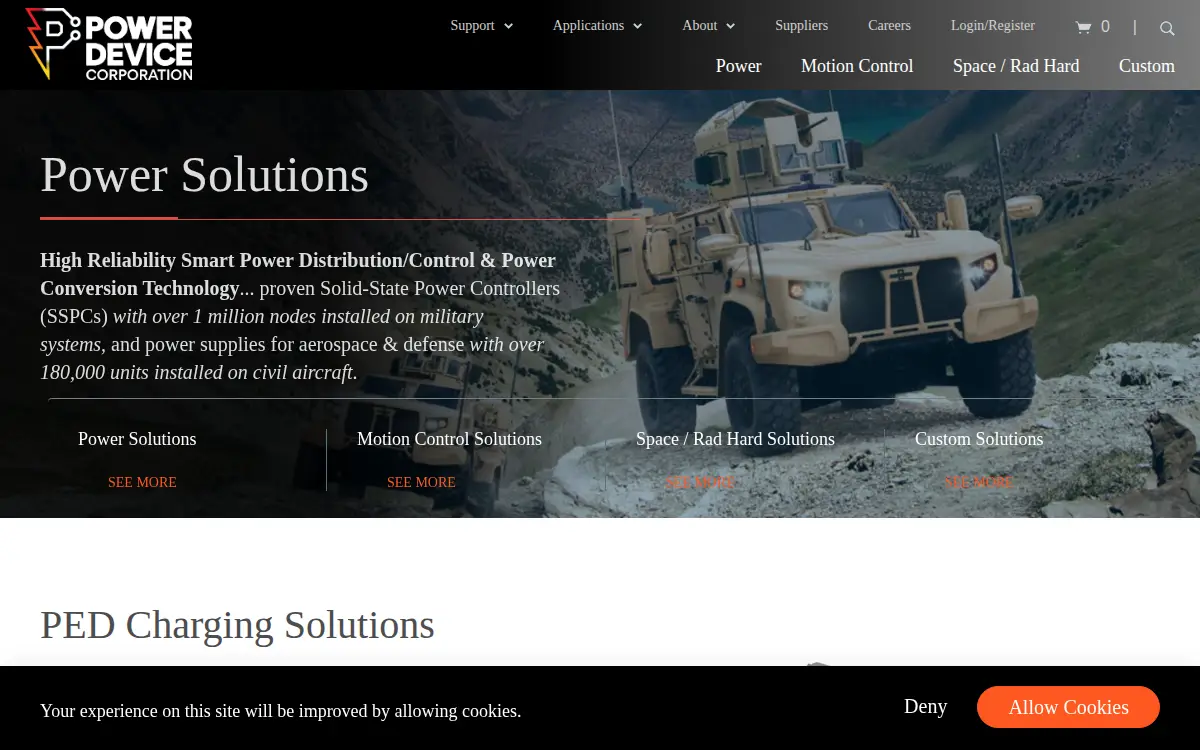 Homepage of Power Device Corporation