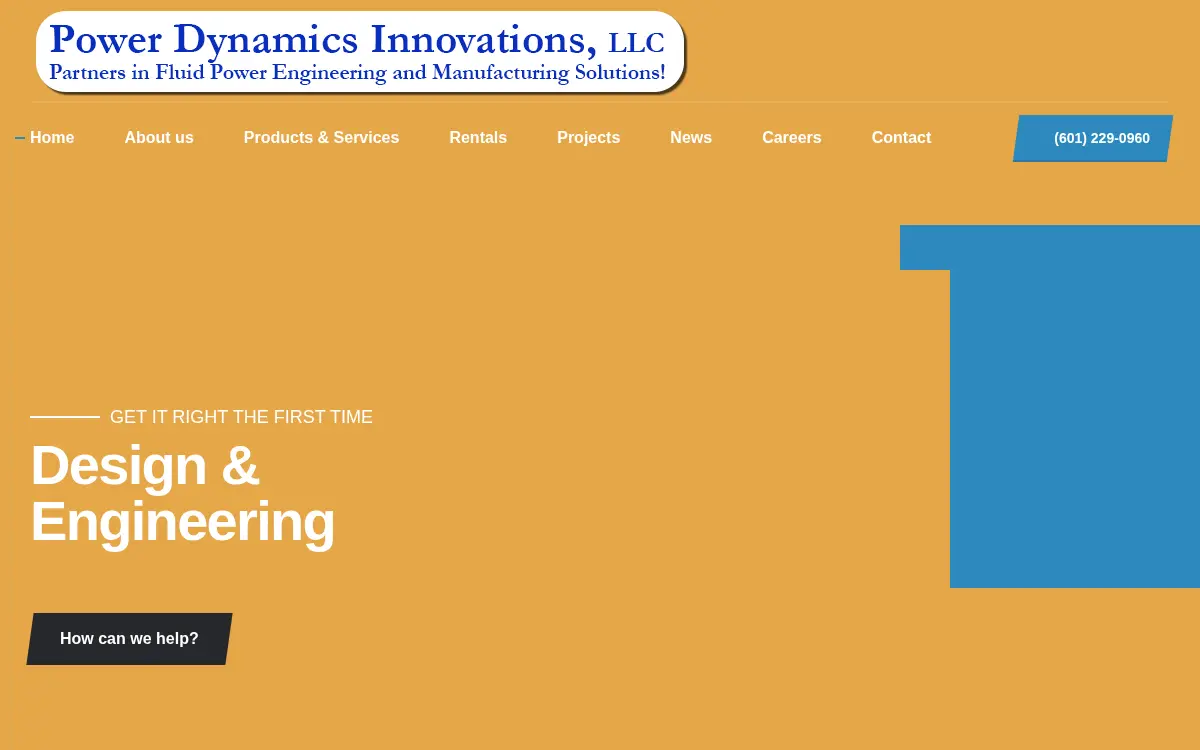 Homepage of Power Dynamics Innovations LLC