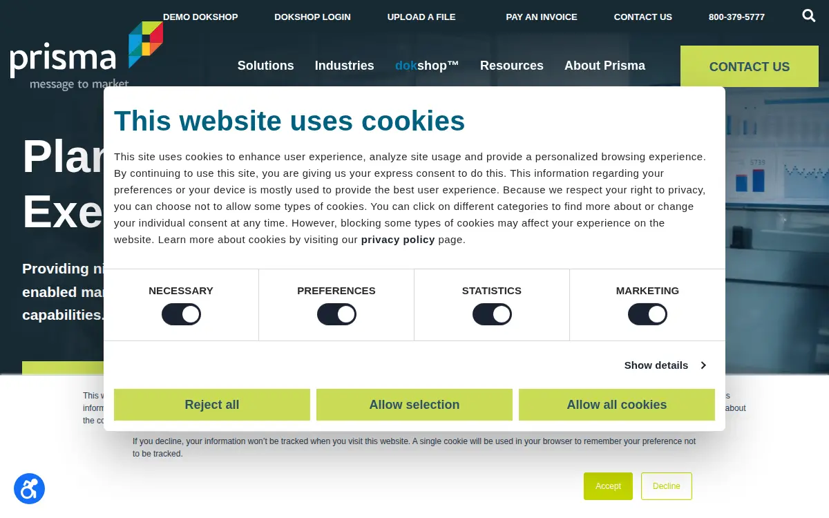 Homepage of Capital Printing LLC