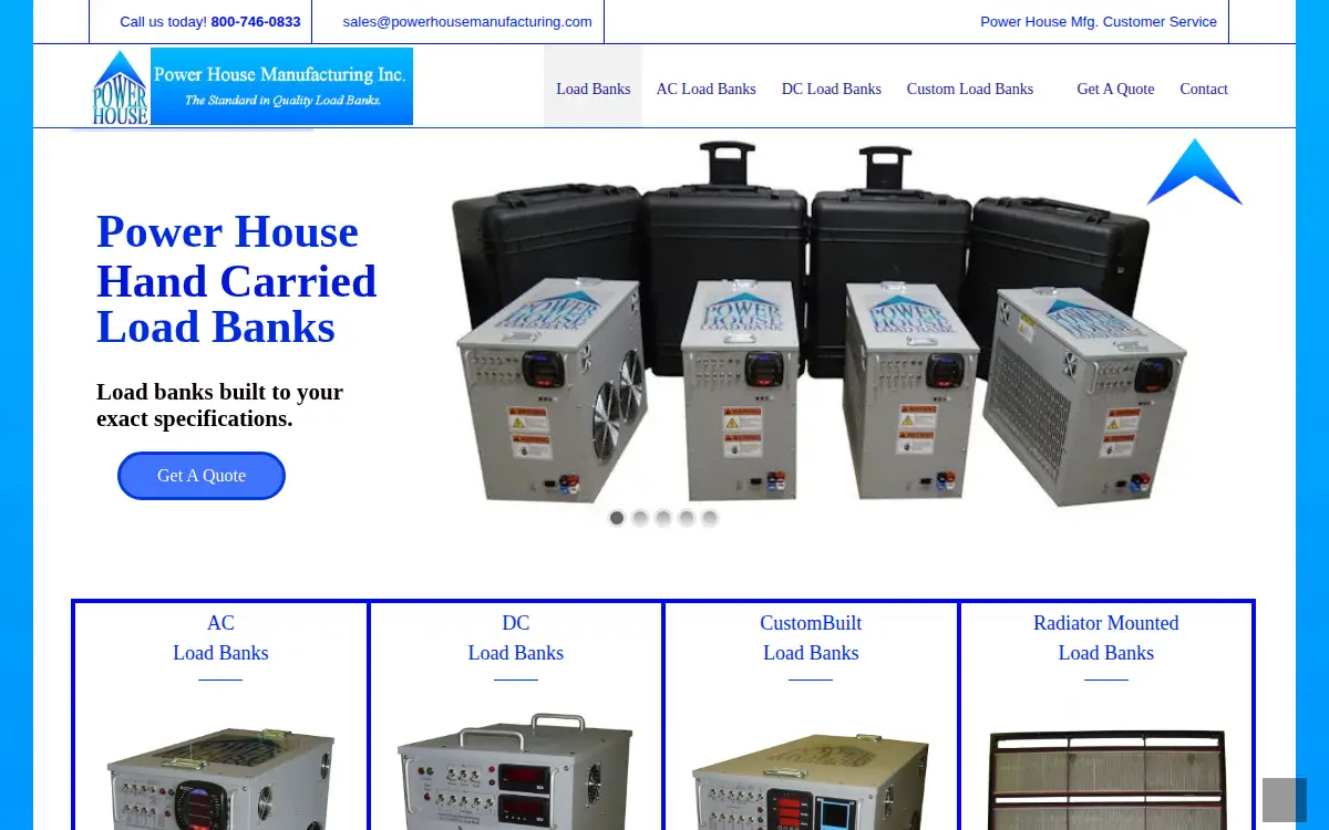 Homepage of Power House Manufacturing INC.