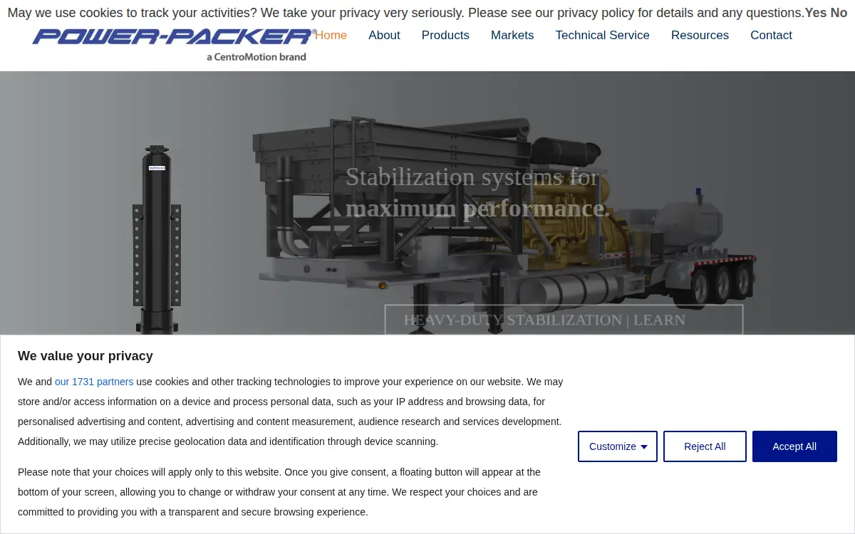 Homepage of Power Packer North America INC