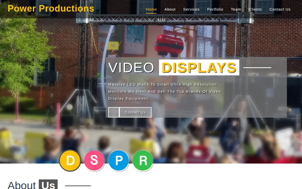 Homepage of Power Productions INC.