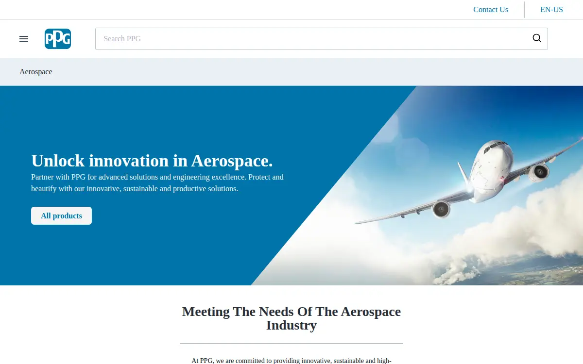 Homepage of Ppg Industries, INC.